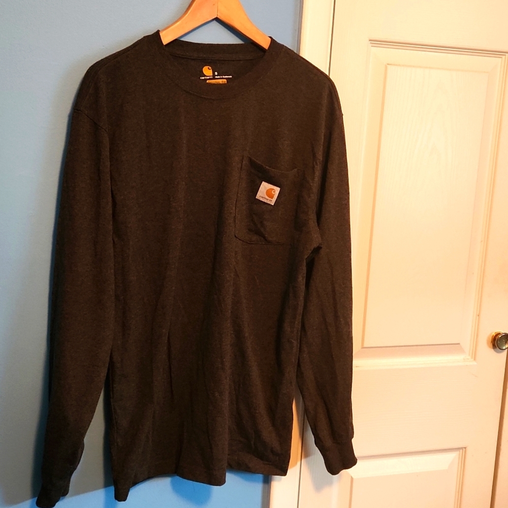 Carhartt Men's Small Long Sleeve Shirt Gray